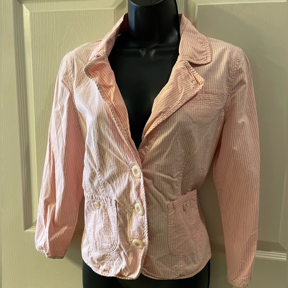 Calvin Klein beautiful stripped, front button, 3 button, outside pockets - Picture 1 of 8
